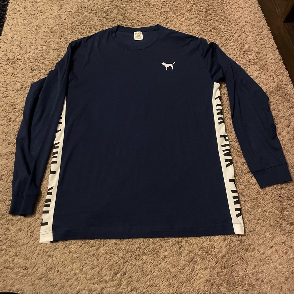 Navy VS Pink Long Sleeve Tee